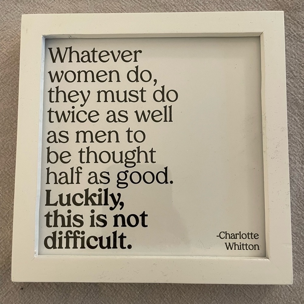 Framed art quote